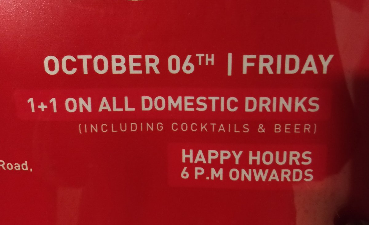 schmmuck's tweet photo. Where else do u get a 1+1 deal on IMFL on a Friday night until closing time? Only in Chennai *hic* #Looto #SoWasted #BSide π @dakuwithchaku https://t.co/cRuEp6kB4w