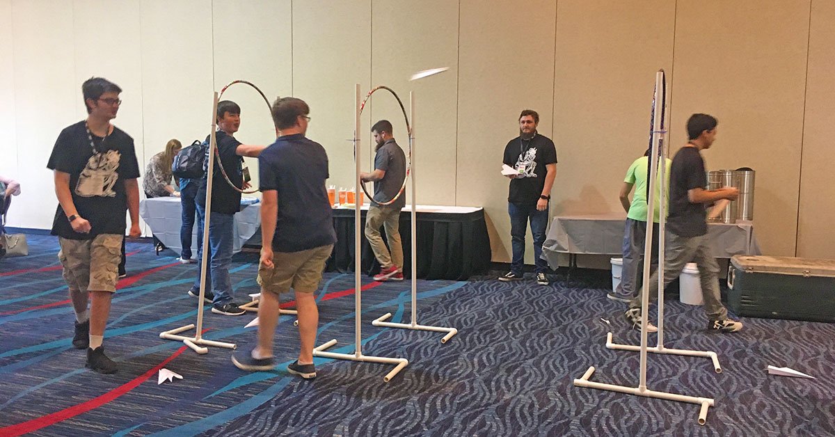 BeaconSage's tweet photo. Today at the #LittleRock Tech Fest participants had fun competing for prizes in a paper airplane contest. @LRTechFest #LRTF #LRTF2017 https://t.co/gtB9mAHdyU