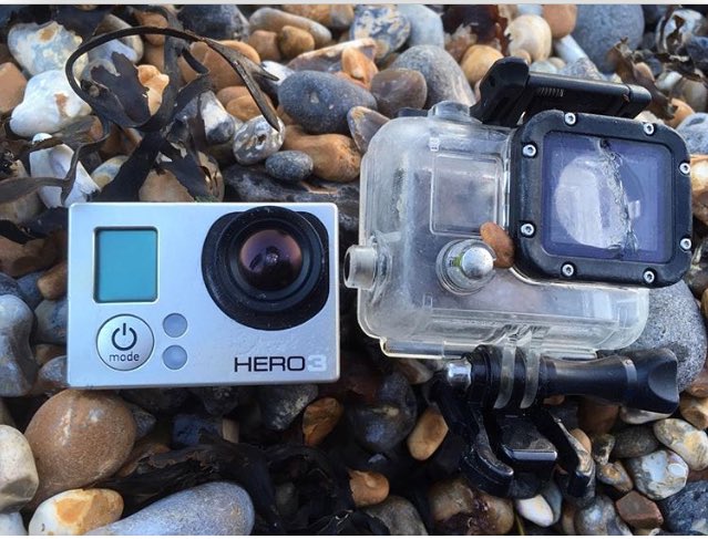 2minuteHQ's tweet photo. Ive got a found #GoPro with a water housing and vids of this dude. All been dried out. Can I get a RT from the salty massive please. https://t.co/cnLNVrchAK
