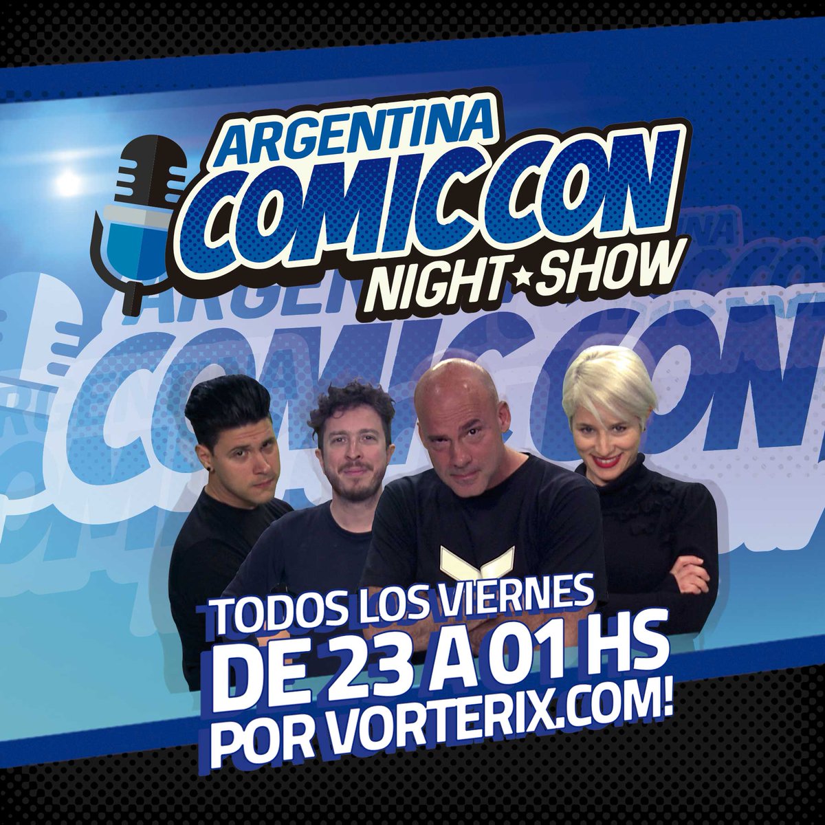 Vorterix's tweet photo. Hoy 23hs @AccNightShow con todo sobre la @NY_Comic_Con y las  novedades de @ArgenComicCon . También podes ganarte entradas para @ArGameShow https://t.co/kPRxxAnJ7i