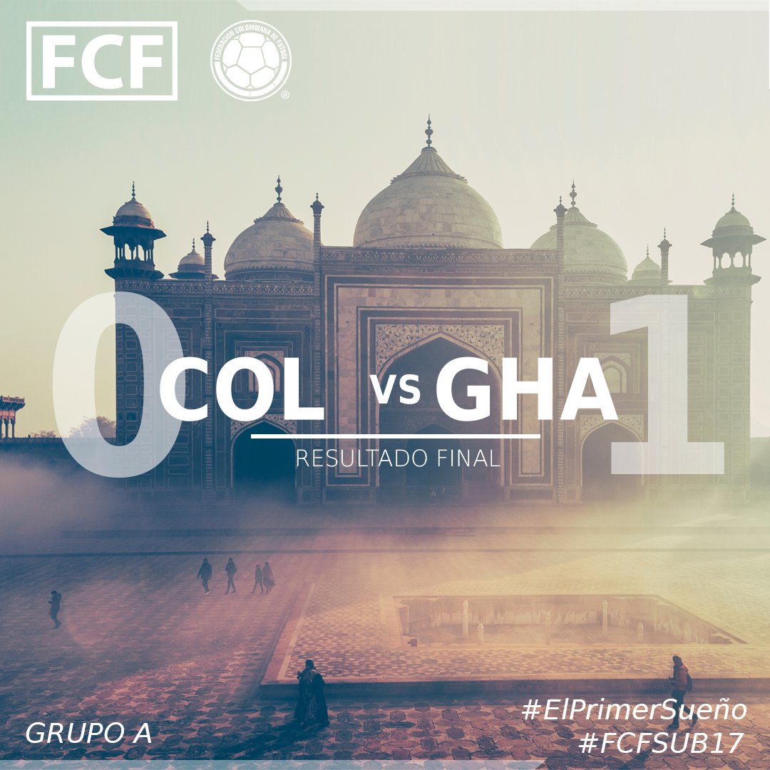 XDeHomero's tweet photo. Viajamos a ✈ 🎉⚽ a la india #CopaDelMundoSub17
Colombia 0 - Ghana 1 https://t.co/AlGGCHfpzM