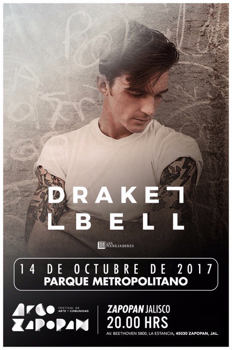 DrakeBell's tweet photo. ¡Estoy muy emocionado de ver a mis fans en Guadalajara otra vez! ¿Están preparados para una noche asombrosa? #DrakeBellHonest https://t.co/6dkd8MlXqx