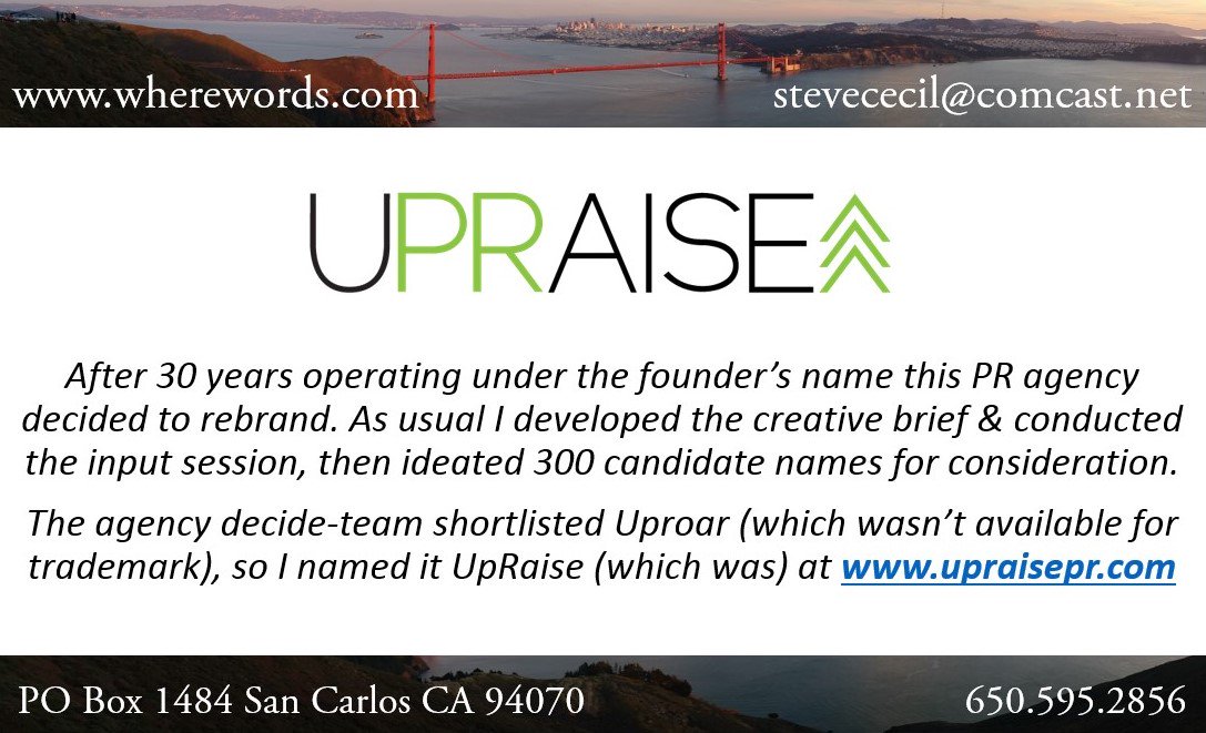 WhereWords's tweet photo. #Yesinamedit #uPRaise #PRagency #PublicRelations #PRfirm #techPR #SocialMedia #SMM #SMB #B2B #CMO #namer #naming #branding #VerbalBranding https://t.co/gtZXNF046u