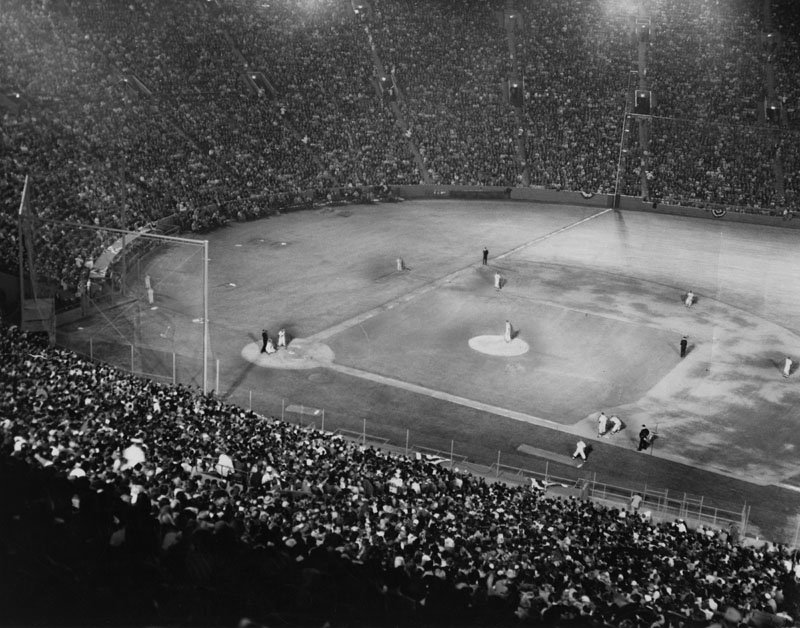 Dodger game in the Coliseum