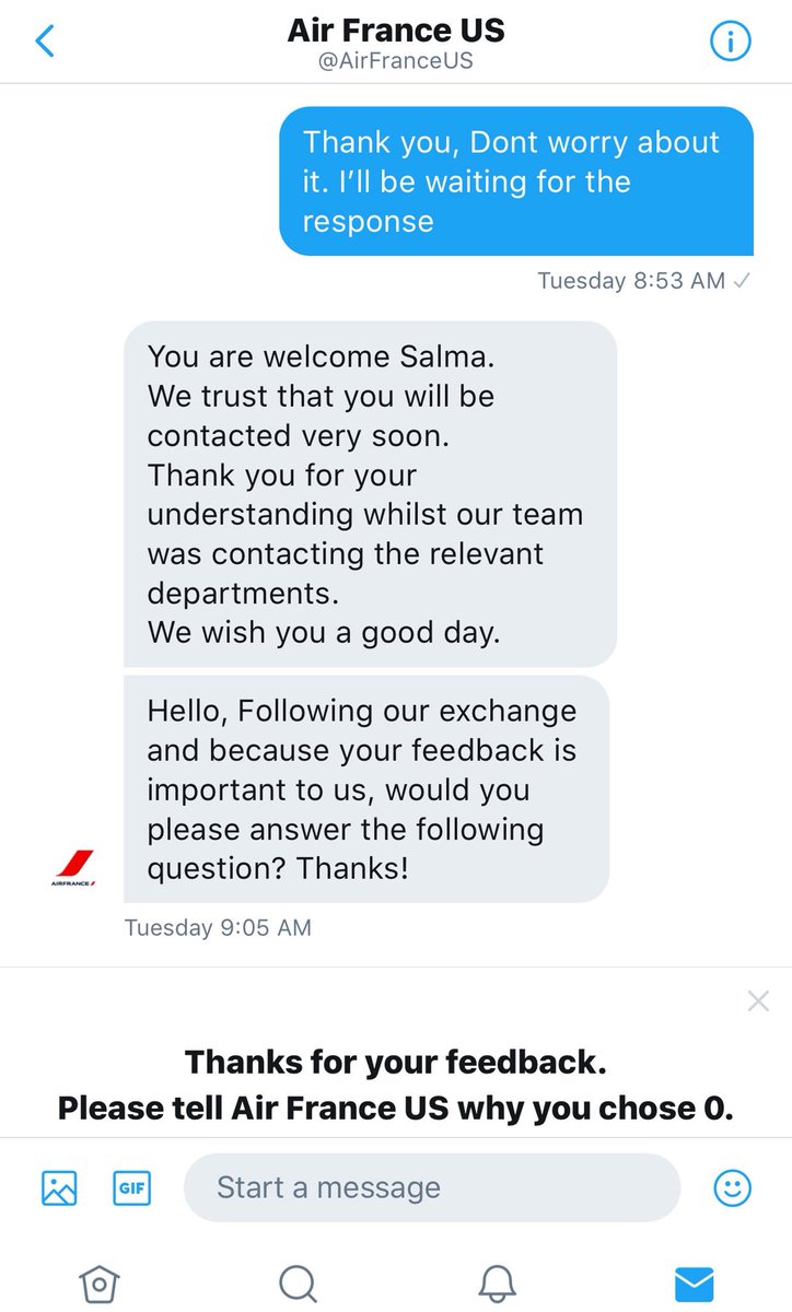 temraz_salma's tweet photo. More than 3days later and nothing, I guess for #Airfrance “shortly” has a different definition #AF66 #CustomerService https://t.co/rOPZvX2hYc