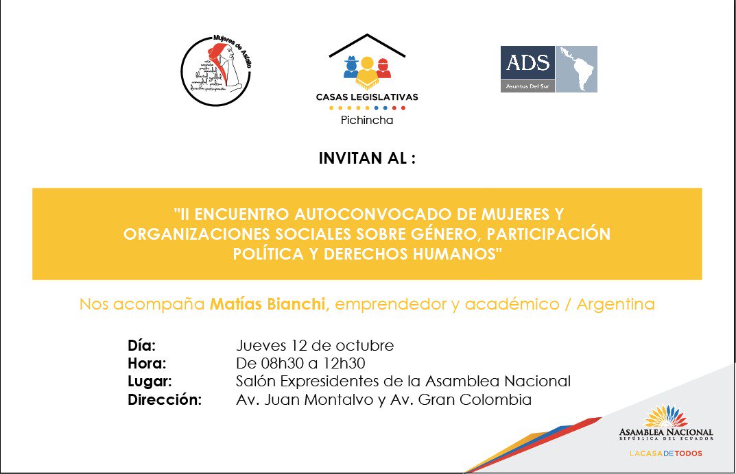 MujeresAsfalto's tweet image. II Encuentro de Mujeres y Organizaciones Sociales, nuestra participación desde los diversos espacios. Contaremos con @MatiasFBianchi