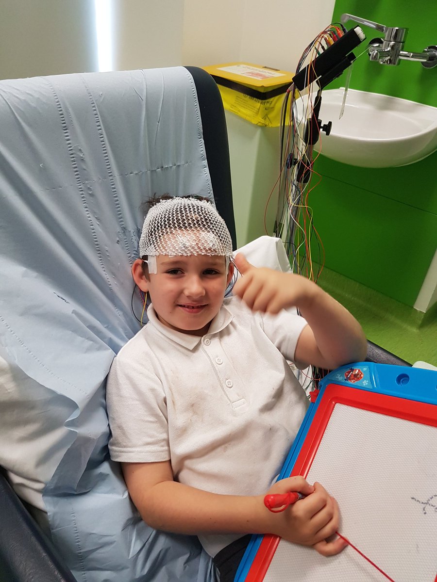 Rachhhyyking88's tweet photo. @epilepsyaction @youngepilepsy @epilepsysociety my superstar today having his sleep deprived EEG #warrior https://t.co/hIf70ocR9k