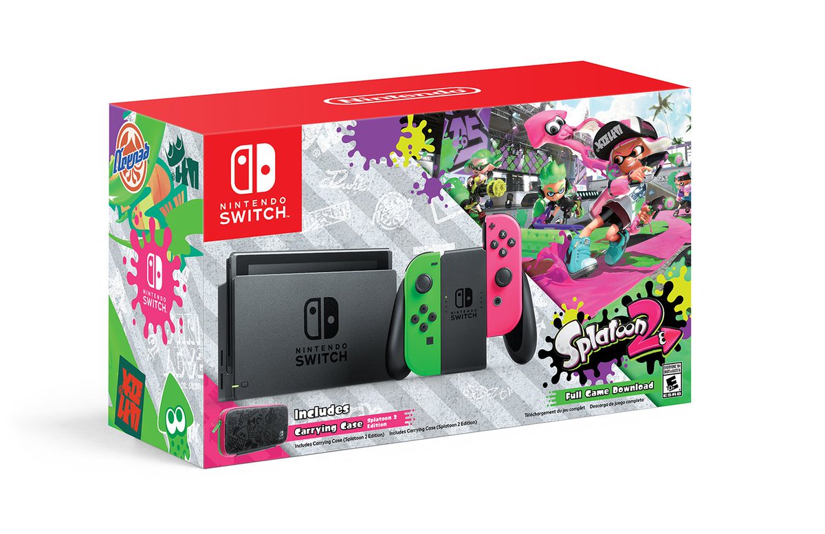NintendoAmerica's tweet image. Get geared up for the next #Splatfest with this fresh #Splatoon2 #NintendoSwitch bundle from @Walmart! bit.ly/2yj3wuW