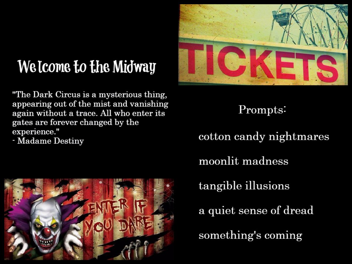 MadQueenStorm's tweet photo. Reminder for #MadVerse
The weekly main prompt & 2 bonus prompts are in play until Sun - explore the #MadCarnival
@PromptAttn @SemperSum https://t.co/Vzh0HUbQKD