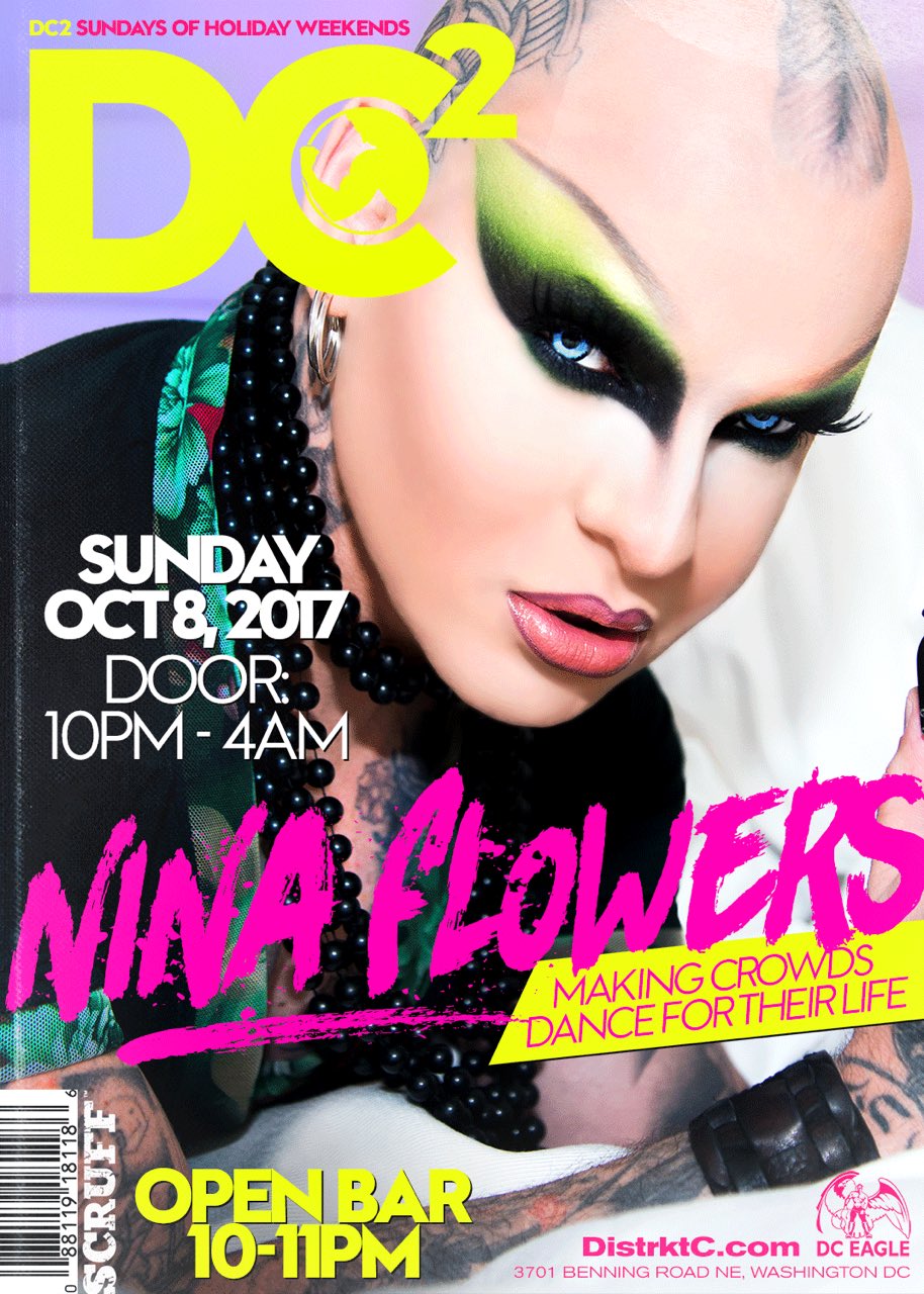 Check out @DJNinaFlowers this Sunday at @DistrktC ! And sexy dancers in jocks and harnesses ? https://t