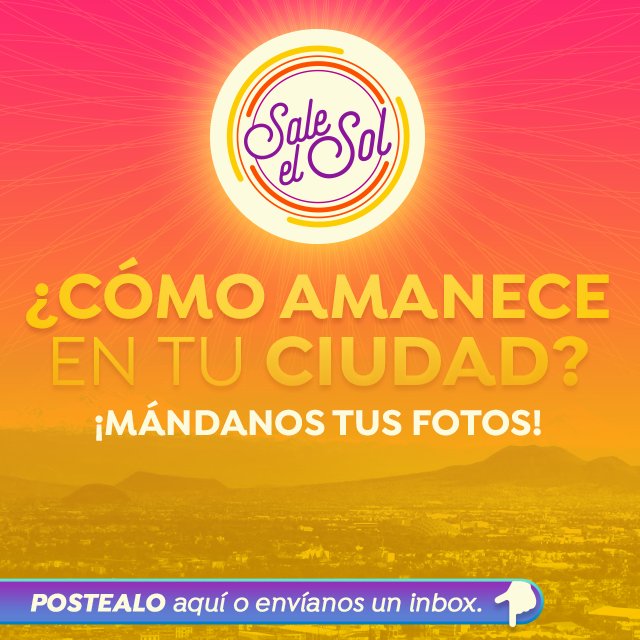 saleelsoltv's tweet photo. Puedes compartirnos foto o video ¡Queremos conocer tu ciudad! https://t.co/blYsNWXgSI