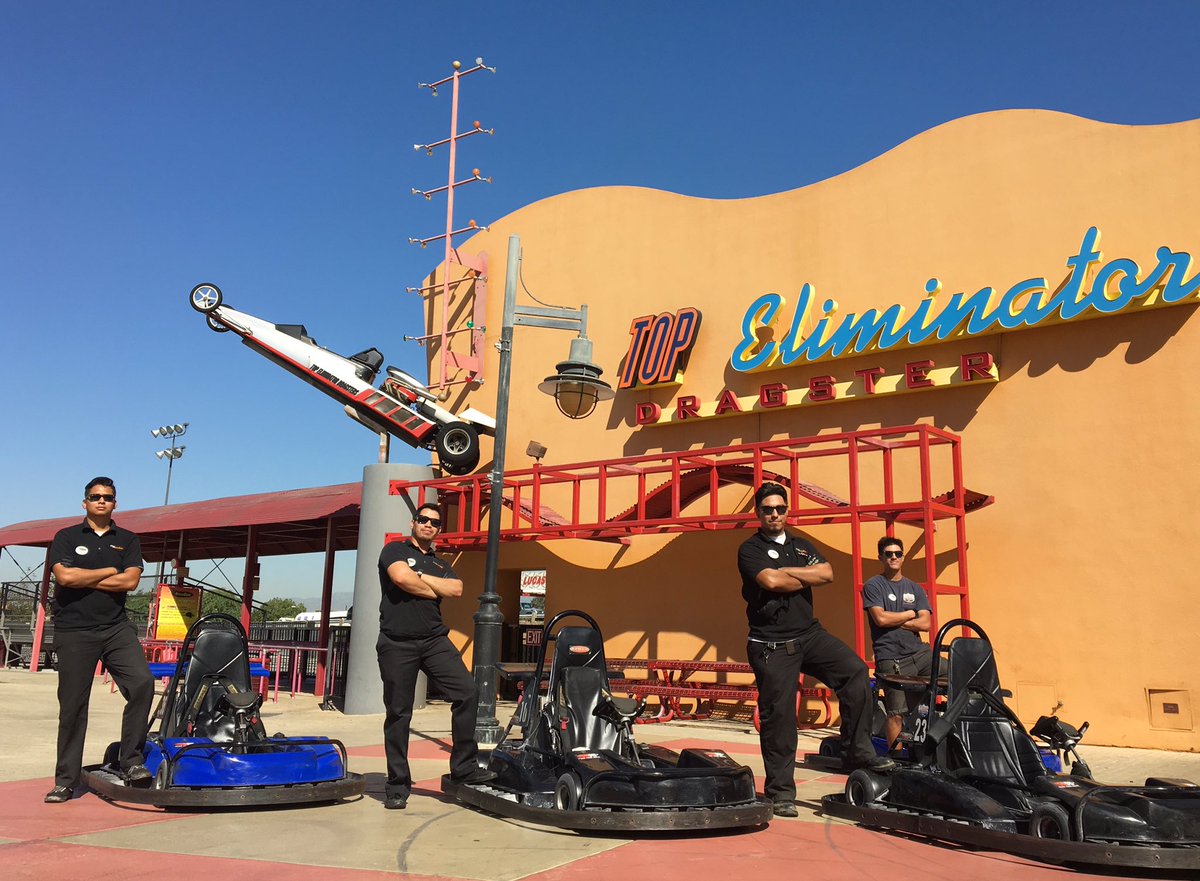 speedzonela's tweet photo. The Cool Kid Crew is tuning up the karts and turning out some fun 🏁Our Mechanics are #SquadGoals today 😎 Bring your squad to #SpeedZoneLA! https://t.co/MU0DxcqgKE
