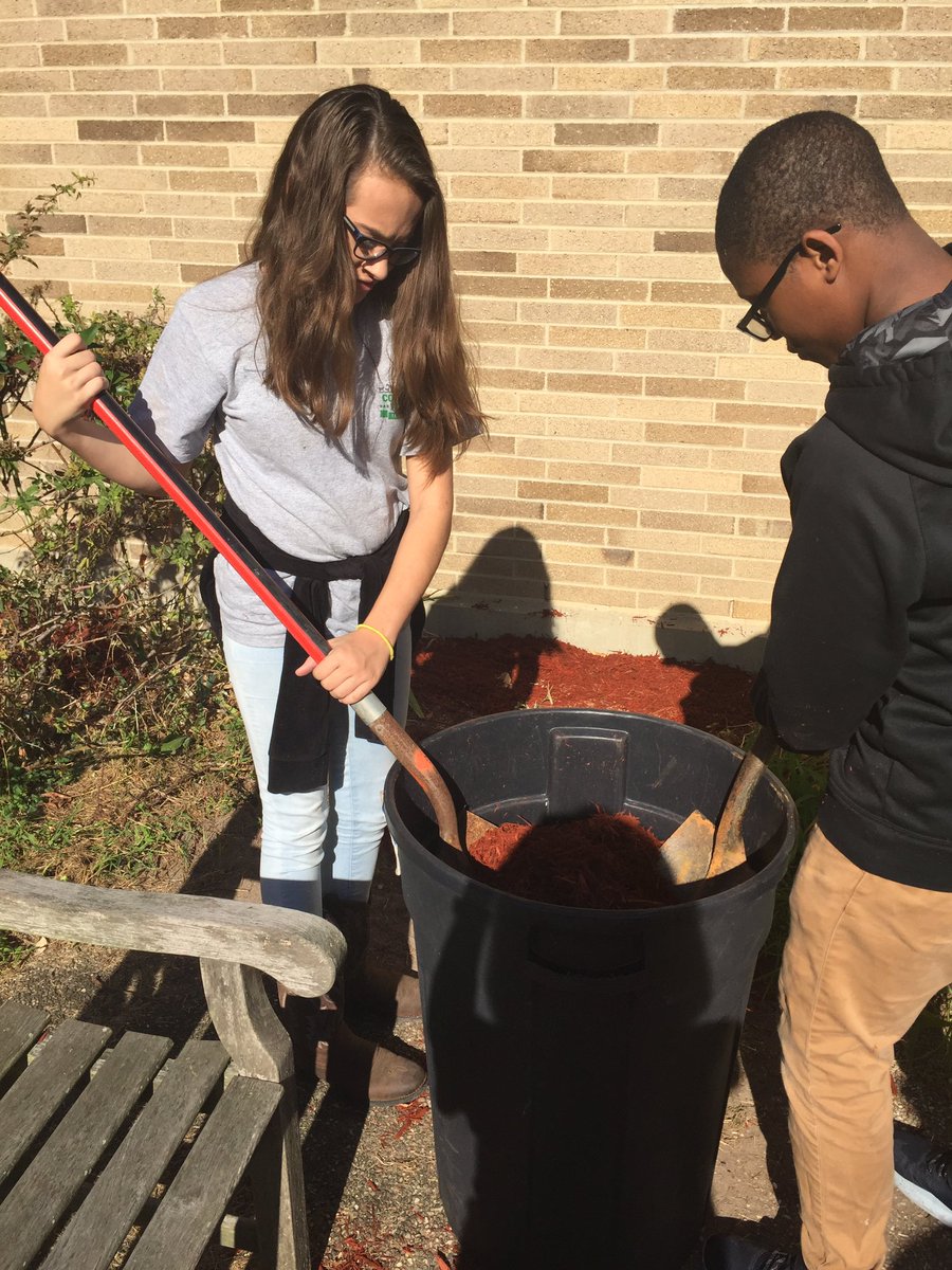 FBWilliams_'s tweet photo. #MrsPorter & G8 #Science Ss working together in #EnrichmentClass #CourtyardEnhancement #GreenSchoolProject 💚@PocomokeMiddle 💙💛 https://t.co/iD2QyI311N