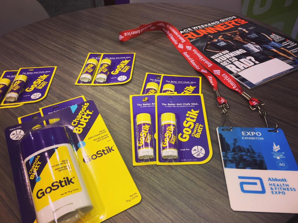 Hey <a href="/ChiMarathon/">Chicago Marathon</a> runners! Be sure to grab a GoStik anti-chafe at Abbot Health Expo before your run! #takecomfortineveryrun #dontchafe #ad