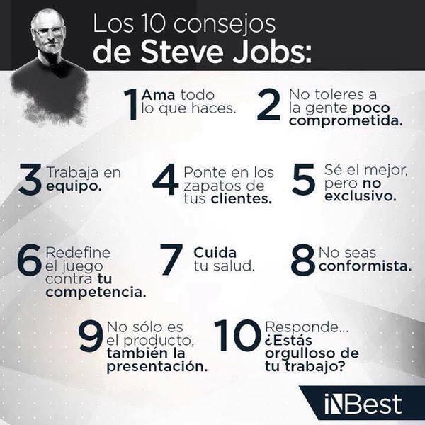 virginiog's tweet photo. Me gustaron estos 10 consejos para profesionales de Steve Jobs https://t.co/CFyvwX1jeT