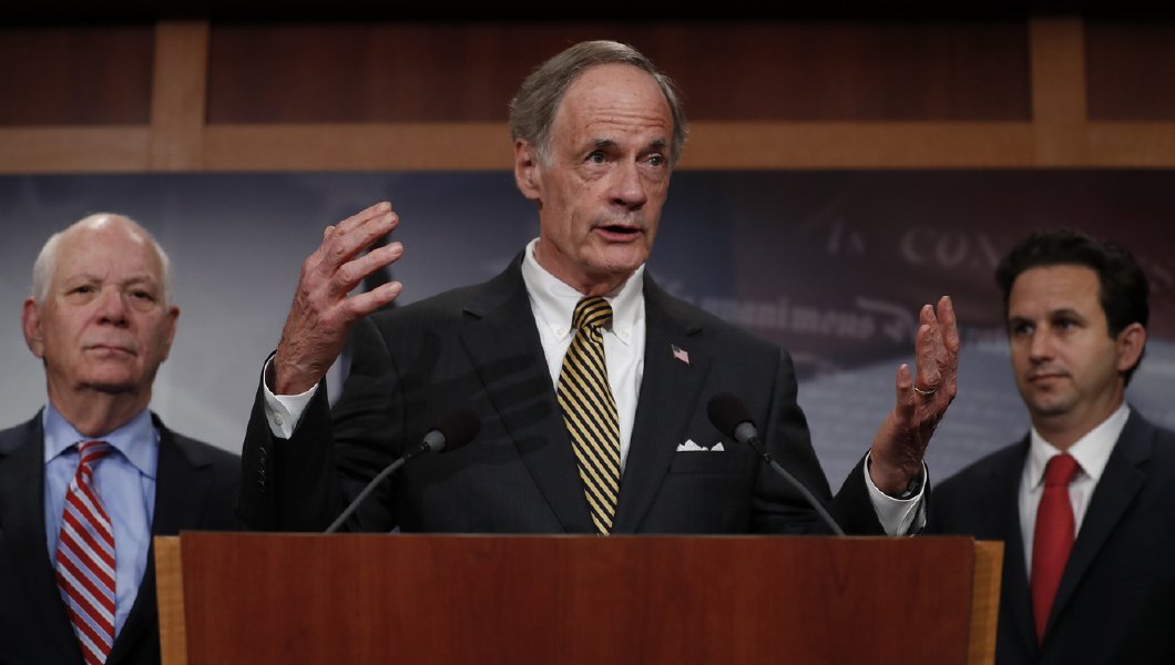 Democrat Senator Tom Carper hit wife in the face, after denying it