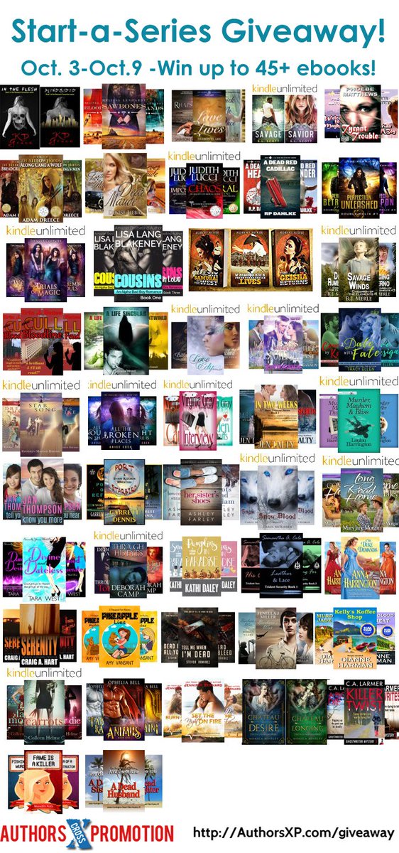 rjmerle's tweet photo. #bookgiveaway Start-a-Series Giveaway. Win up to 45+ Free Books. #WinFreeBooks @AuthorsXP @eNovelAuthors https://t.co/BoHfMmZgF8 https://t.co/LQQAaJPeUn