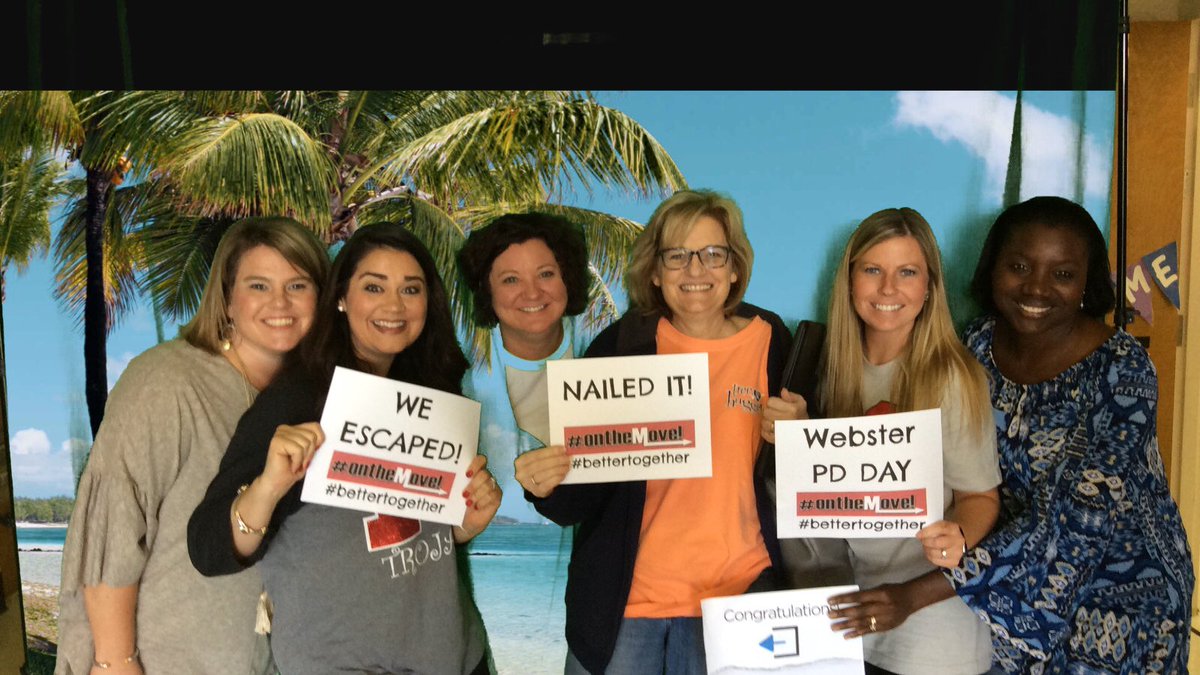 webstertrojans's tweet photo. Webster’s PD was a HUGE success!!@MSCSTrojans #ontheMove #breakoutedu #SP.Ed.number1 https://t.co/OMAZ6QzKHl