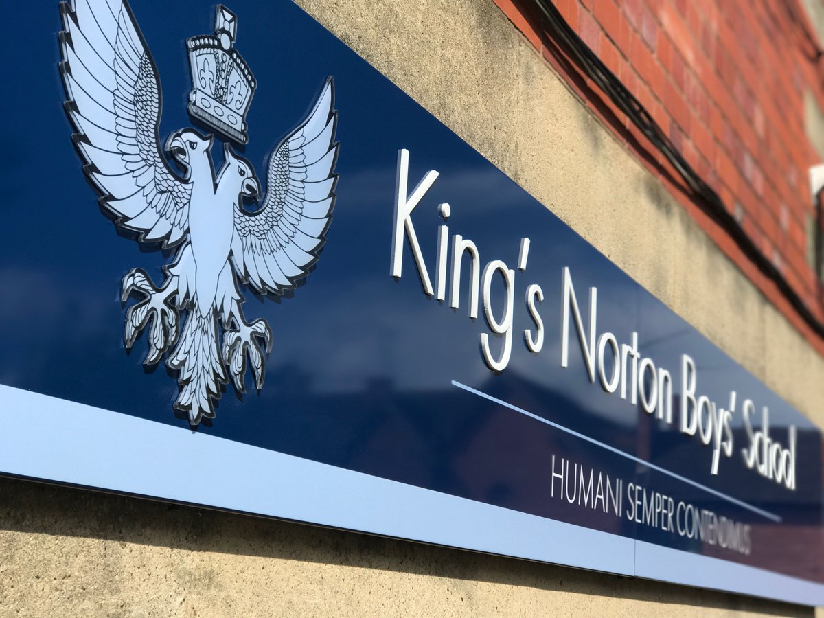 mediacoll's tweet photo. Brand new school signage for King's Norton Boys School is looking simply stunning. 
#SchoolSignage #Design #Education #DesignforSchools https://t.co/0Gb0VBoCgH