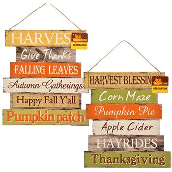 A Not-So-Scary Halloween: #HarvestBlessings & #GiveThanks Signs Cover Fall, Halloween & Thanksgiving amazon.com/Decoration-Han…