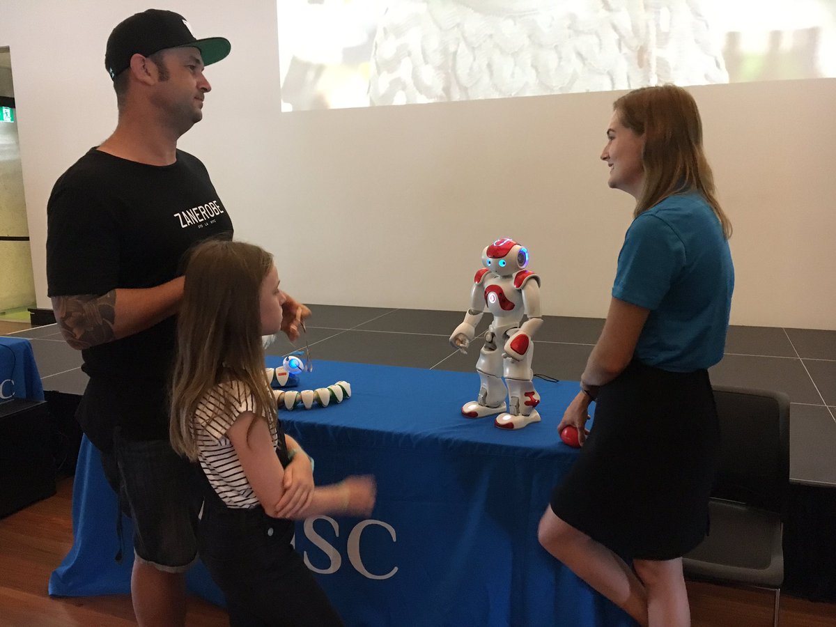 janecowell8's tweet photo. #FunPalaces work because of great collaborations thanks @usceduau for joining us @slqld for #SLQFunPalace #TalkingRobots https://t.co/41nBwOWow1