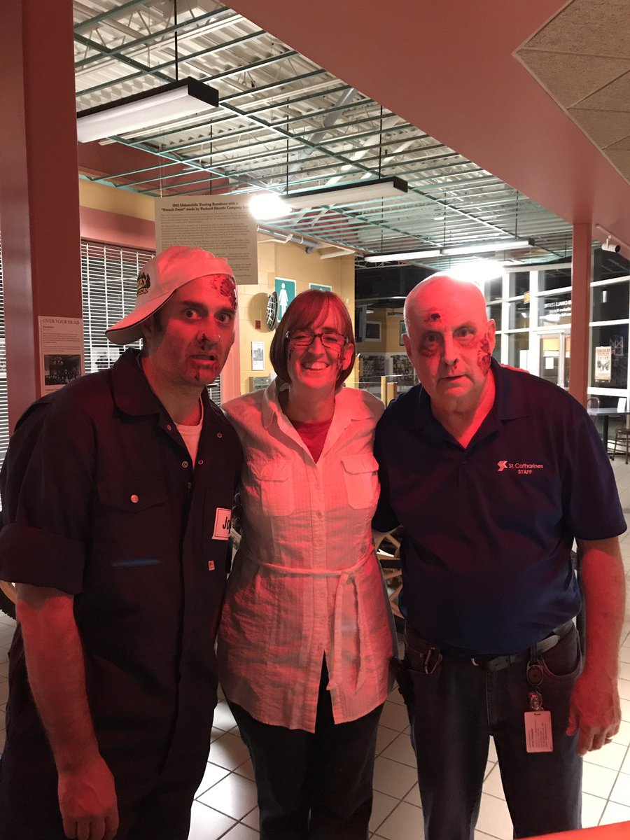 Hanging with the staff at our <a href="/firstfriniagara/">First Fridays</a> Night of Living Dead. The staff are looking a little peaky maybe?! #zombies