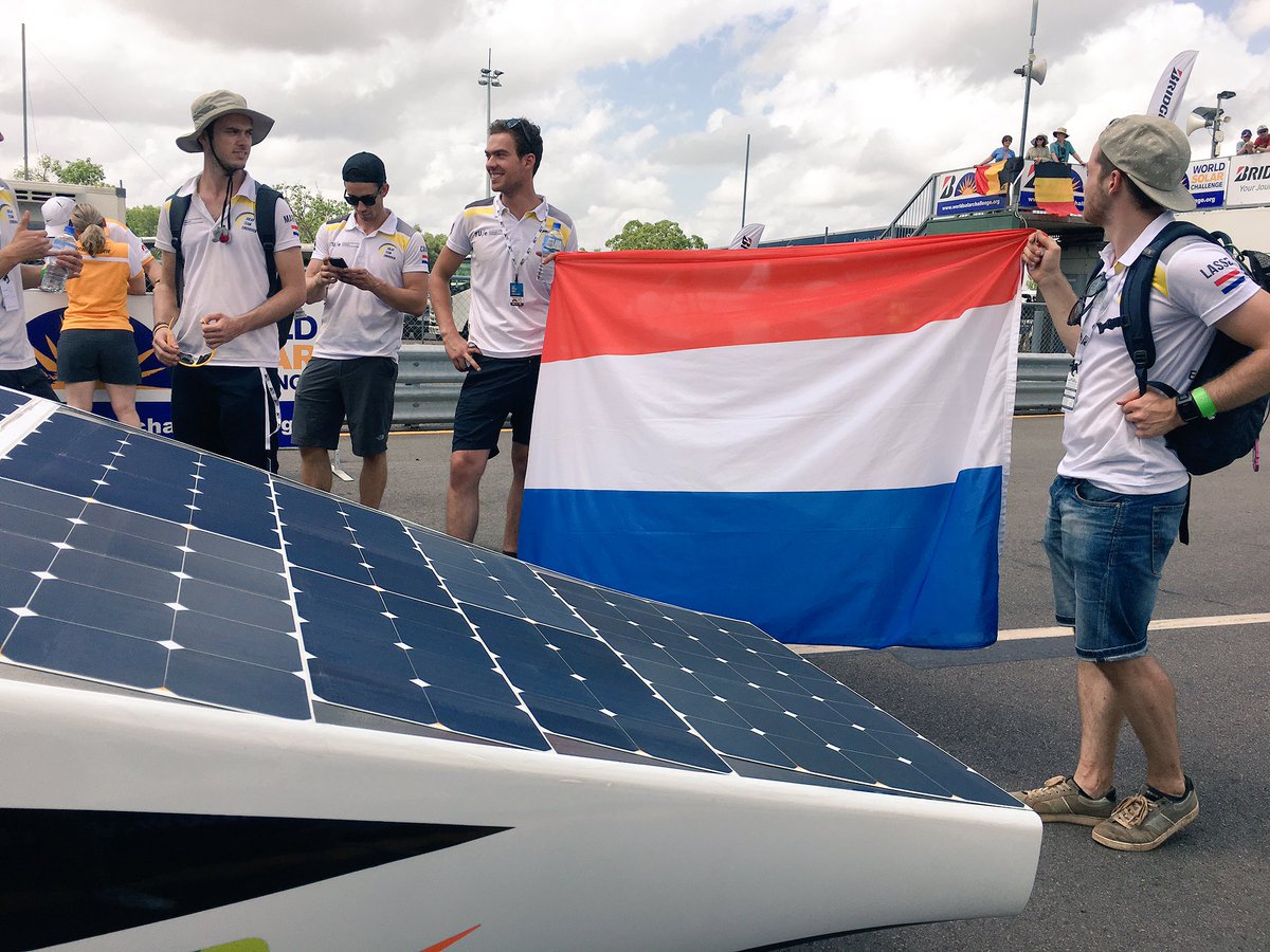 Ready to go for their qualifying lap, <a href="/SolarEHV/">Solar Team Eindhoven</a> get set for action. #BWSC17