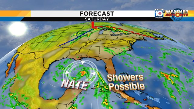 Luckily, Nate is not a SoFlo threat. Dade, Broward & the Keys could get a few passing showers between Sat & Sun. https://t.co/imMtwSHvK6