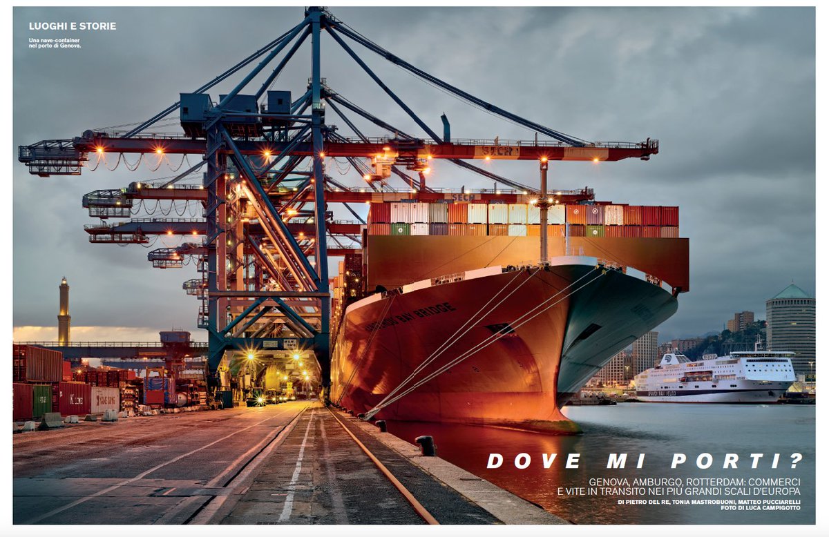 Esteovest's tweet photo. Genova Amburgo Rotterdam. Storie di porti, di uomini e mare. Tra poche ore solo su @Dluirepubblica https://t.co/jjPpOY3ixJ