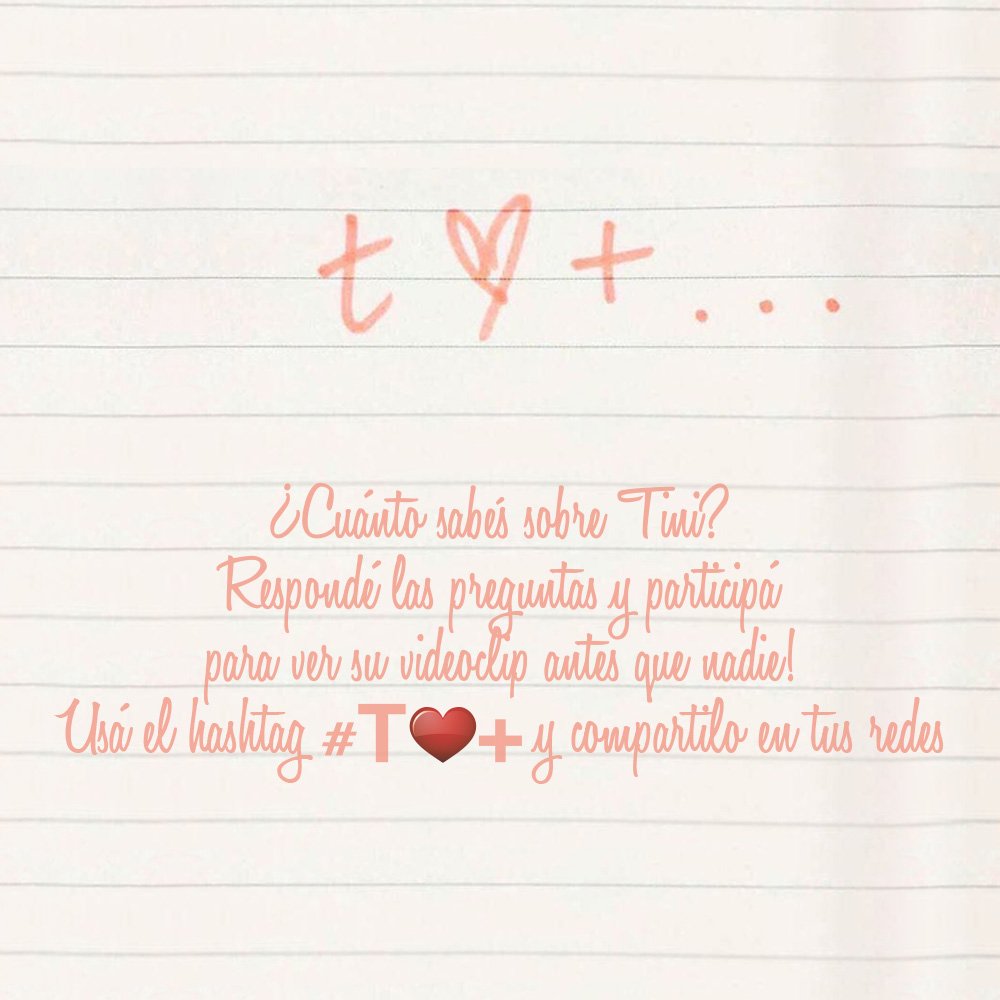 UMArgentina's tweet photo. T❤+ ¿Queres ver el nuevo videoclip de @TiniStoessel antes que nadie? T❤+ 
Participá respondiendo esta encuesta https://t.co/akAYcX5TYi https://t.co/kHdDpe0SCw