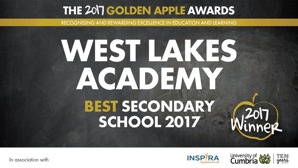 WestLakesAcad's tweet photo. Three awards!!! #GoldenApples17 https://t.co/OGPTLVp5Qq