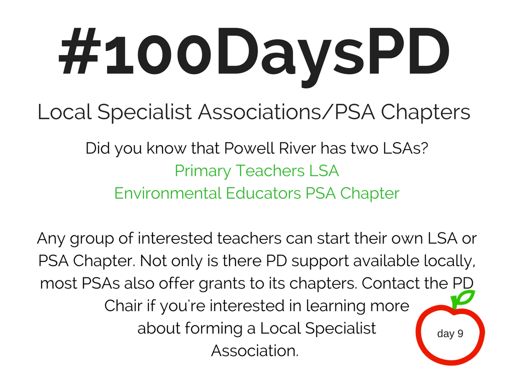 pdtalk47's tweet photo. Looking forward to hearing more from our Local Specialist Associations in PR. #ThisIsMyPD @bctf @eepsa @BCPrimaryTeach #100DaysPD https://t.co/6sdAN70f72