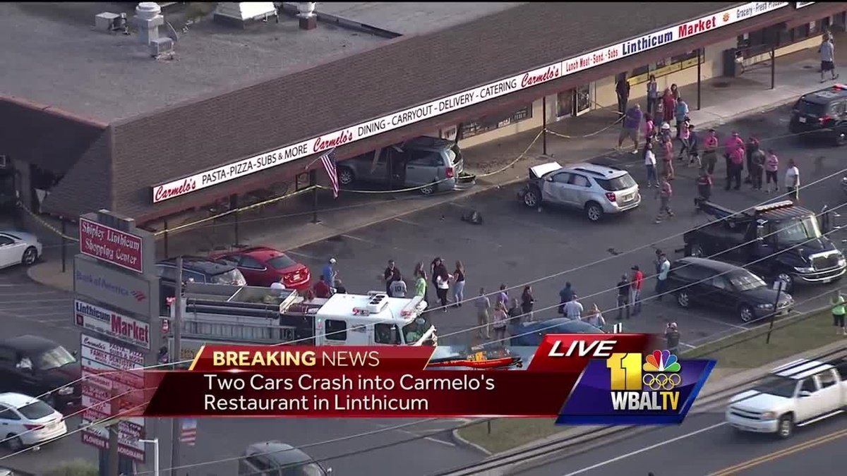WBAL Baltimore News on Twitter "Video Cars crash into Linthicum