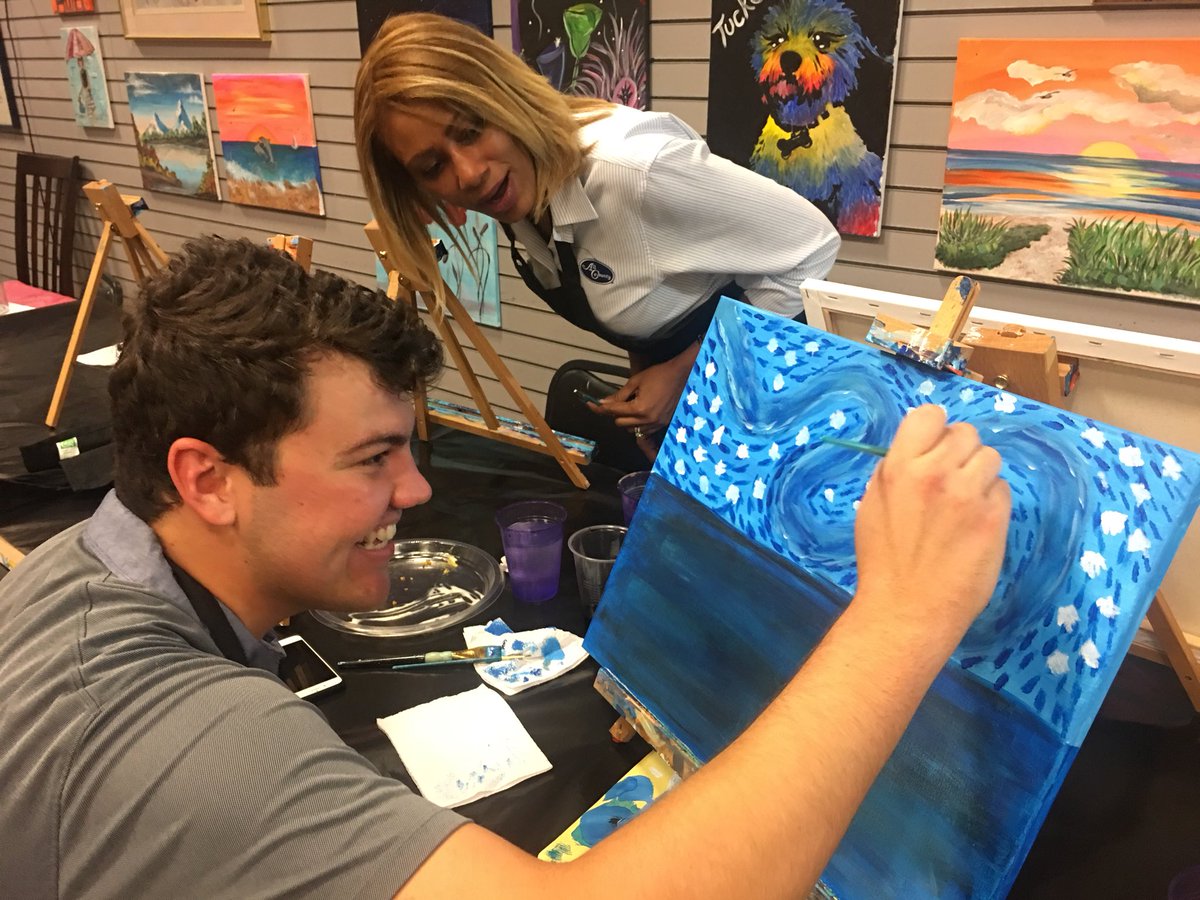 GoCriticalPath's tweet photo. We had a blast with our team builder at paint, sip, and swirl. What an amazing day. Thanks Jose Furoiani and Jaclyn Cox for organizing this https://t.co/MXl1Kn7gIW