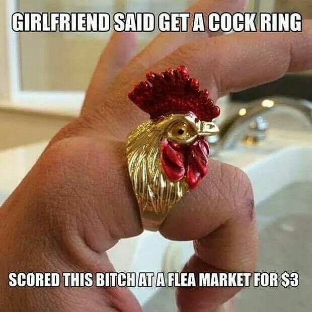 Technically it is a "cock" ring...  #FridayFun #Funny #Misunderstood  #FunTimes #FridayFeeling #TGIF