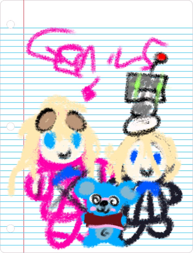 “I drew a drawing! It’s me with my sister!”