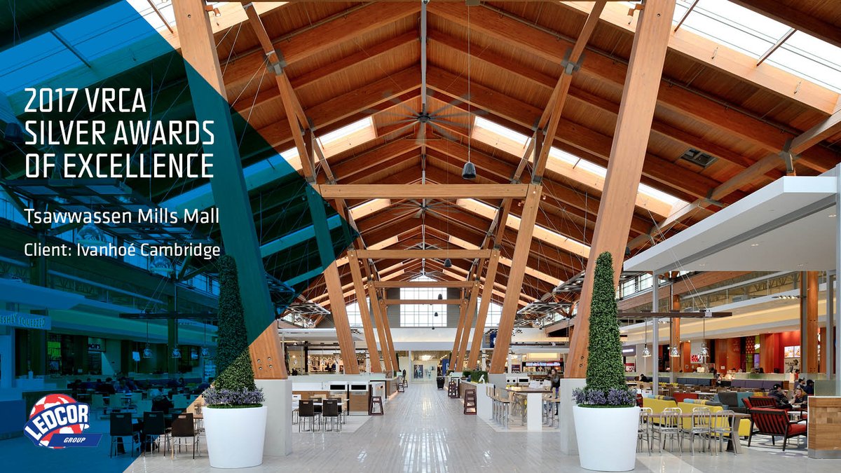 LedcorGroup's tweet photo. A well-deserved @VanConstruction 2017 Silver Award win for @TsawwassenMills project. Congratulations to all teams involved! #Ledcorbuilt https://t.co/9H7eO6c5I2