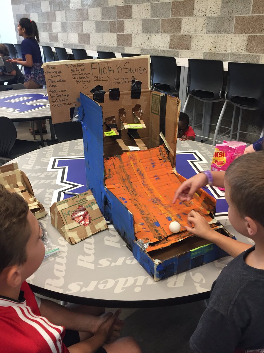 MrFreeman6th's tweet photo. Super proud of @RivRaiders 6th grade STEMer’s 2017 Cardboard Arcade creations. #cardboardchallenge #TeachGMSD #engagetheraider https://t.co/g3fxbCk5tF