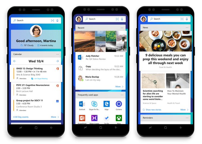 Microsoft Launcher home page