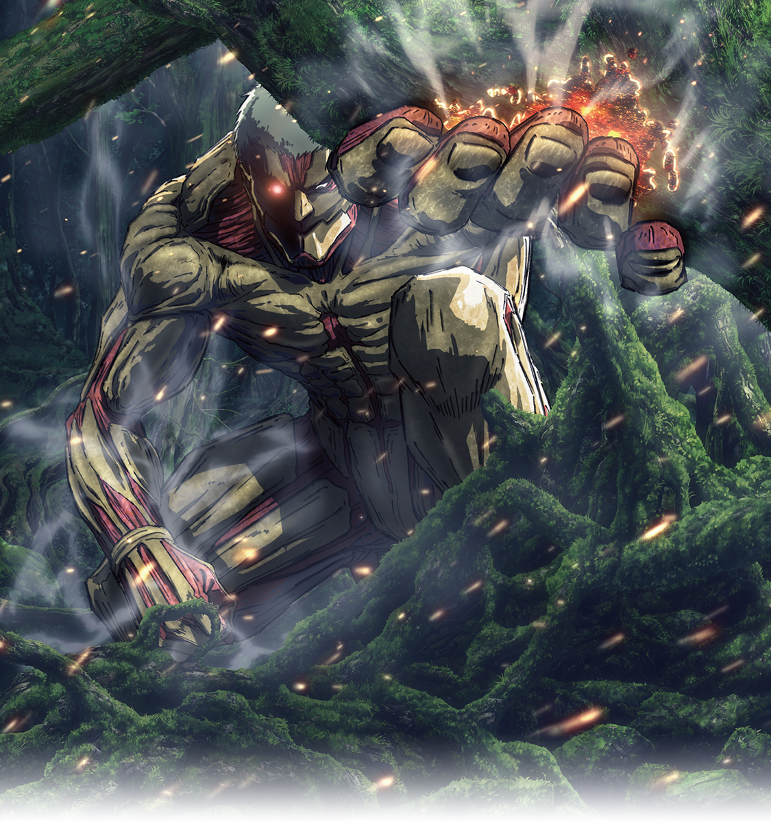 Attack On Titan Wiki Key Visual For Attackontitan Real Escape Game The Titan That Lurks In The Forest Of Giant Trees Without Text T Co Wwcycf2qu3 T Co Gsbnsuuesr
