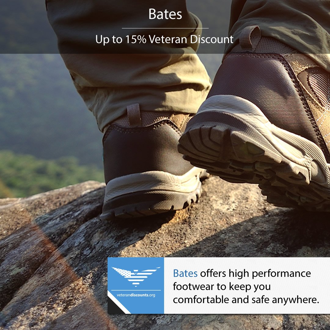 USVeteranDeals's tweet photo. Get up to 15% #veterandiscount off of #Batesfootwear today! To view and redeem, go to: https://t.co/K4vxJkqNWn https://t.co/qNWKaLT7uf