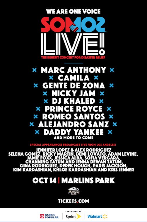 djkhaled's tweet image. we are together for SOMOS Live! october 14 at @marlinspark #SomosUnaVoz

get your tickets now!
marlins.com/somos