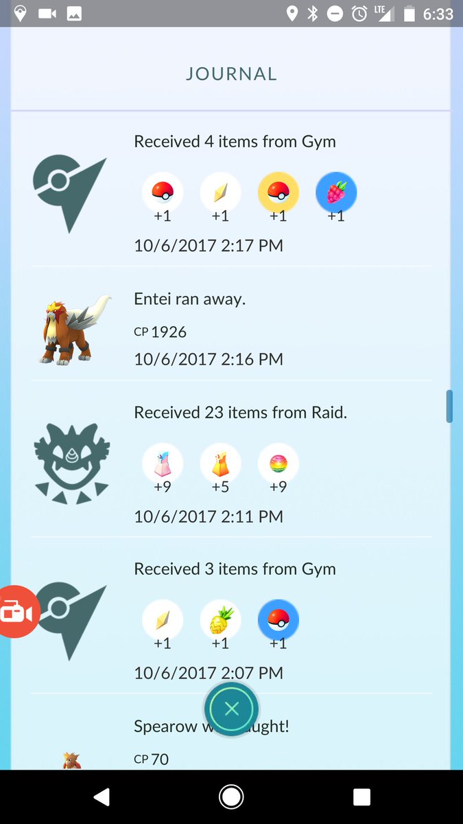 Pok3monMik3's tweet image. He was a good one too :( 10/12 #excellentthrow #pokemongo #entei