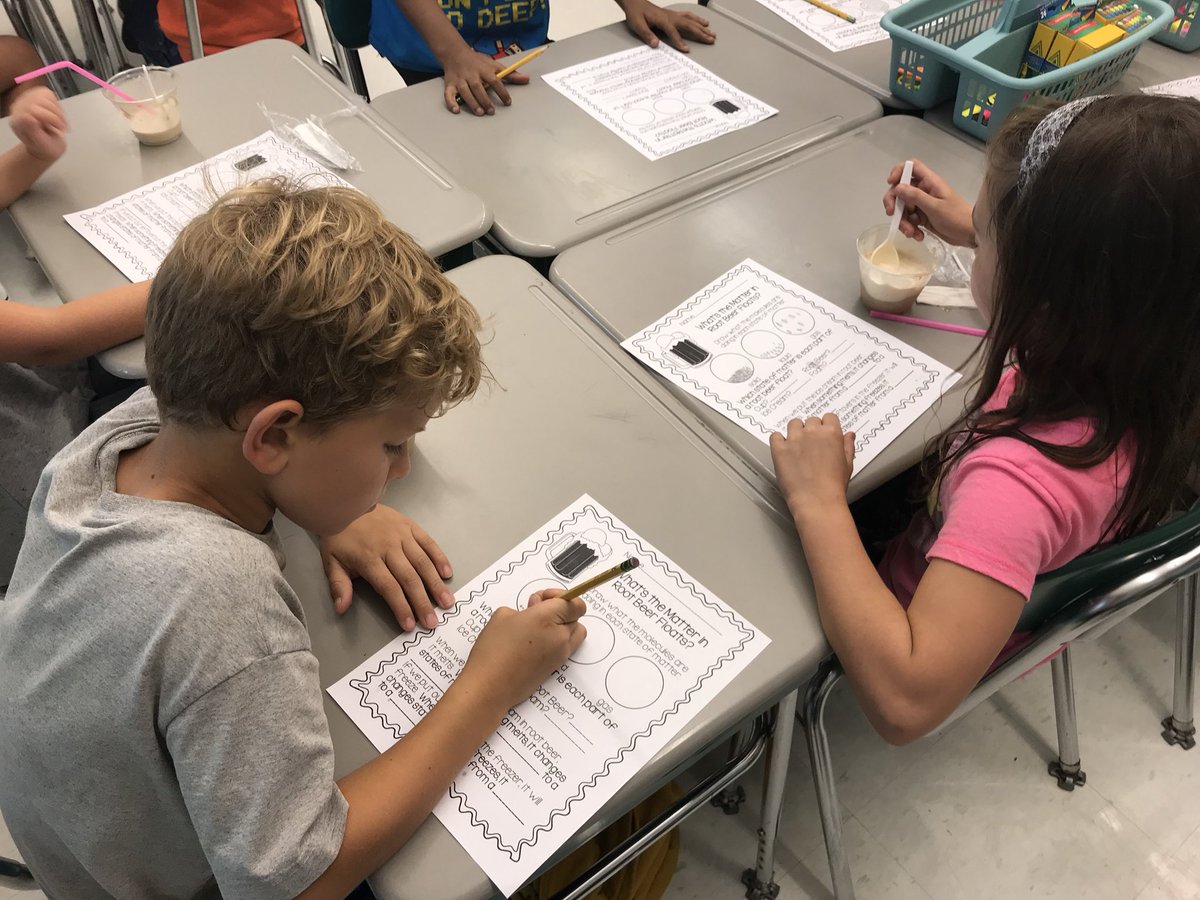 Kahrs3rdgrade's tweet image. What’s the “MATTER” in a root beer float? #solidliquidgas @paul_slovik #nhcschat