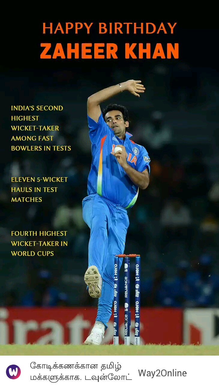 Wish you happy birthday ZAHEER KHAN 