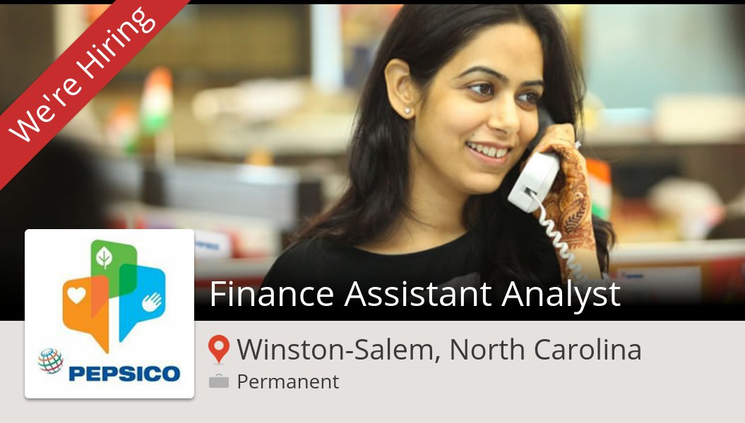 ColeyJason's tweet photo. Finance #Assistant #Analyst in #WinstonSalemNorthCarolina at #PepsiCo #job https://t.co/svN3jmC2VK https://t.co/b3q6t3wf9k