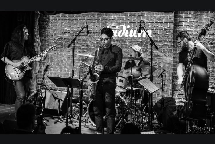 AlexSkolnick's tweet photo. Early this week, #AST (w special guest @ofer_assaf tenor sax) more pics here: https://t.co/UK4myXRciK  2nite we're upstate: Schenectady, NY https://t.co/Og9slRS64X