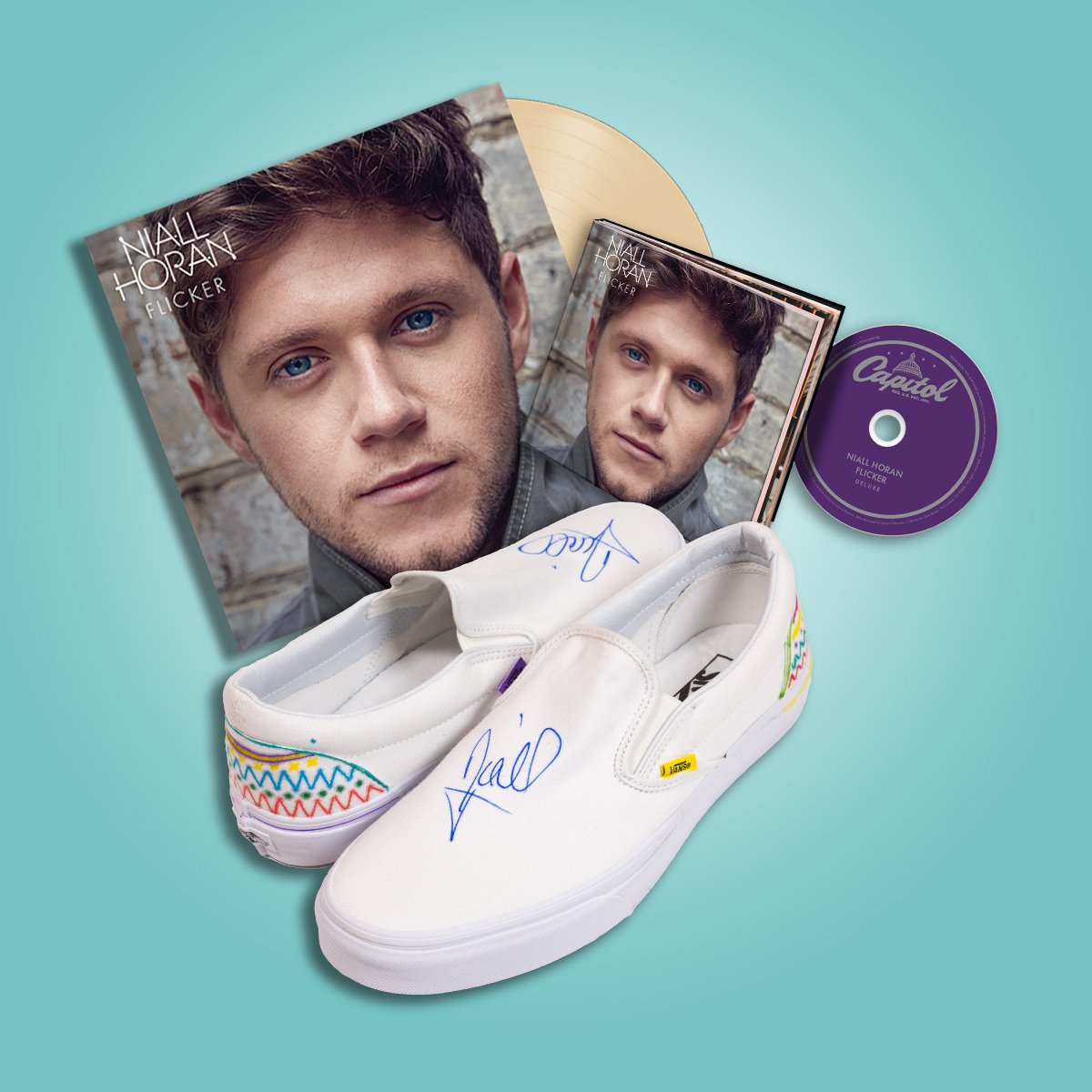 umusic's tweet photo. The time is NOW! Enter for the chance to WIN this EXCLUSIVE @NiallOfficial Prize Pack w/ SIGNED SHOES! 🎉🎉 
ENTER: https://t.co/v8HwHkpY0T https://t.co/RwAkls3iXS