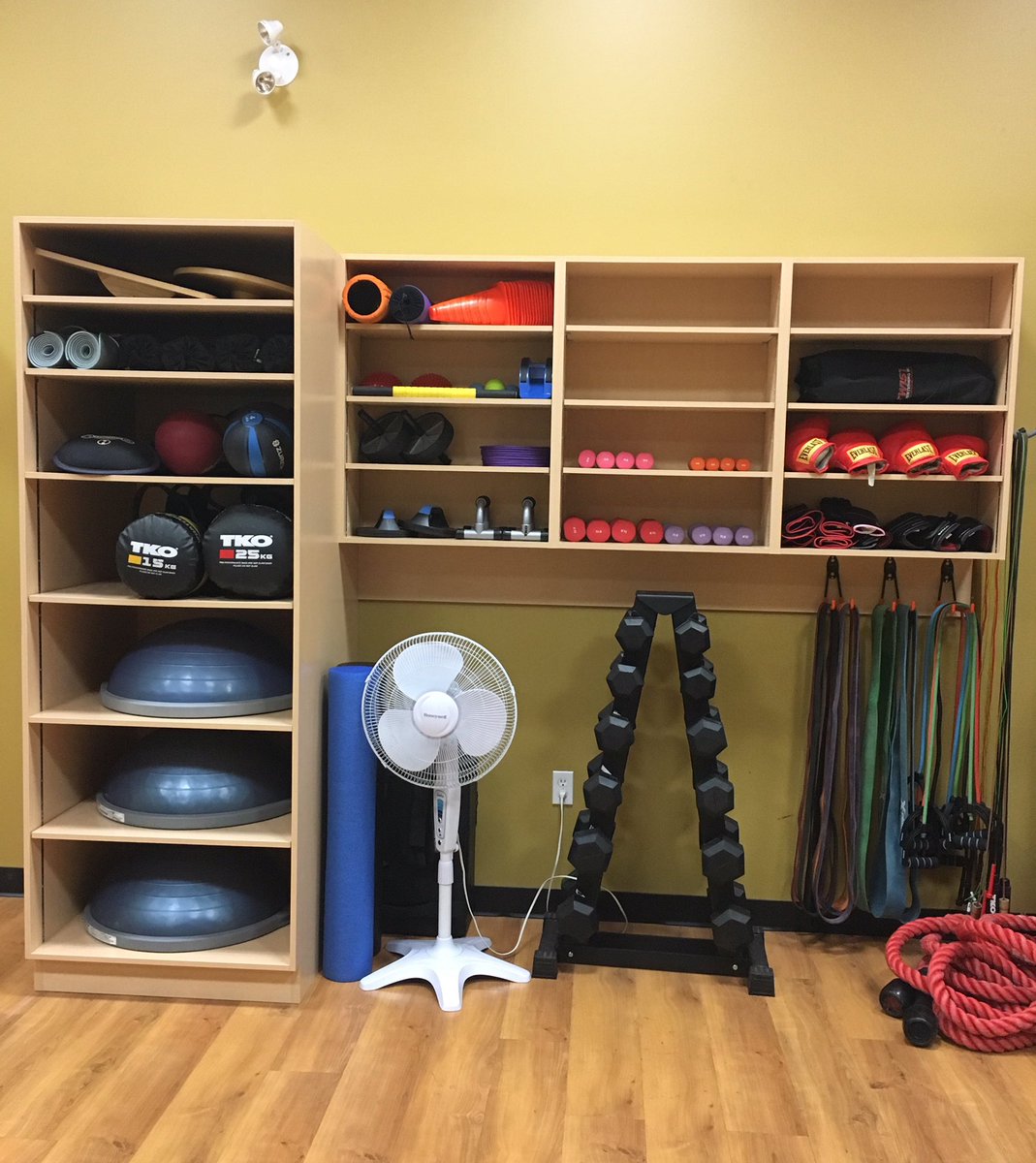 Pretty stoked to see this shelving unit installed in the studio today!!  #keeporganized #enhancementfee #medicinehat #anytimefitness
