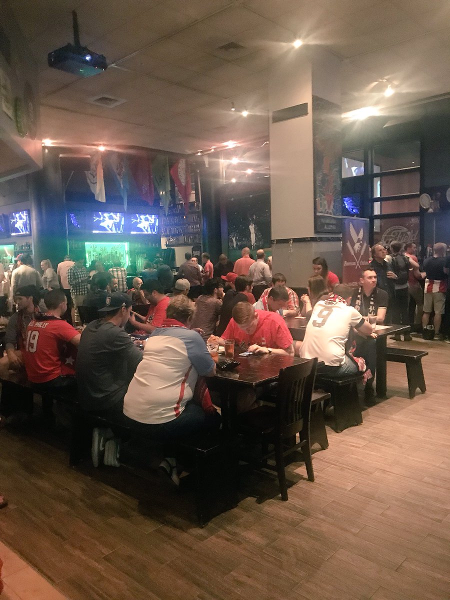 AOPhillyChapter's tweet photo. Crowd getting restless here @FieldHousePHL. We just want this thing to start! #USAvPAN #USMNT https://t.co/8mKKDJWDi9